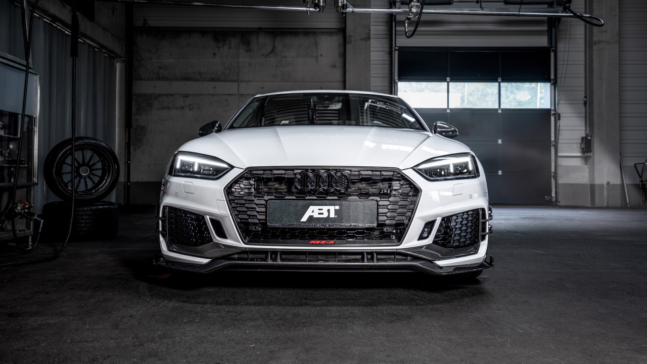 White Audi RS 5-R Sportback 2019 Front View