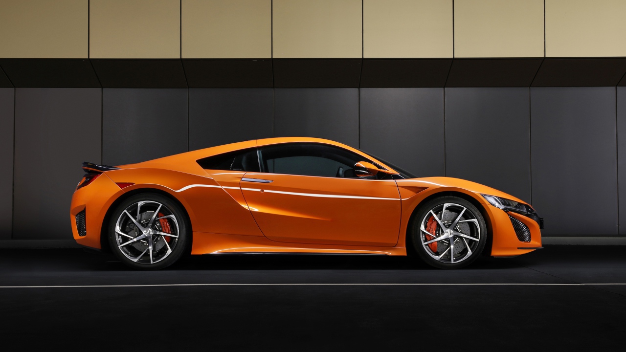 Стильный новый автомобиль Honda NSX 2019 года вид сбоку