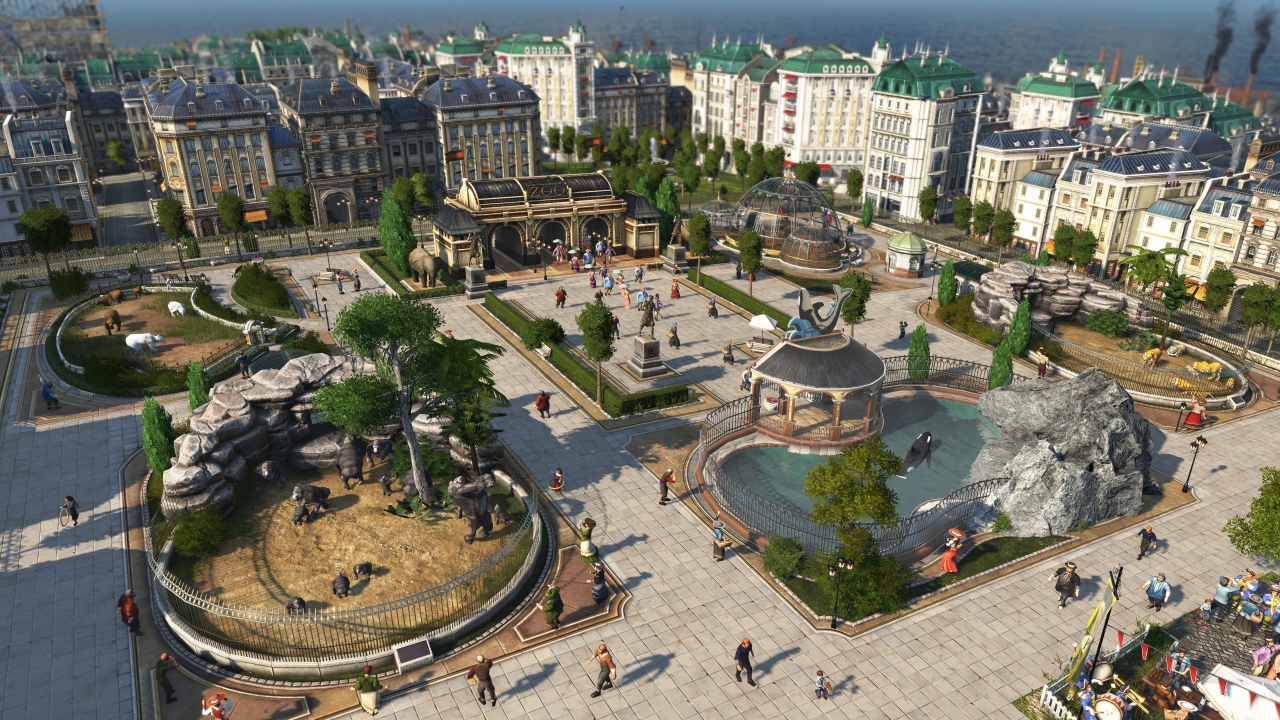 Город в компьютерной игре Anno 1800, 2019 года