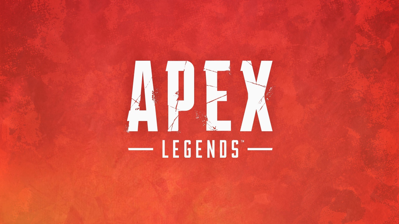 Логотип компьютерной игры Apex Legends на красном фоне