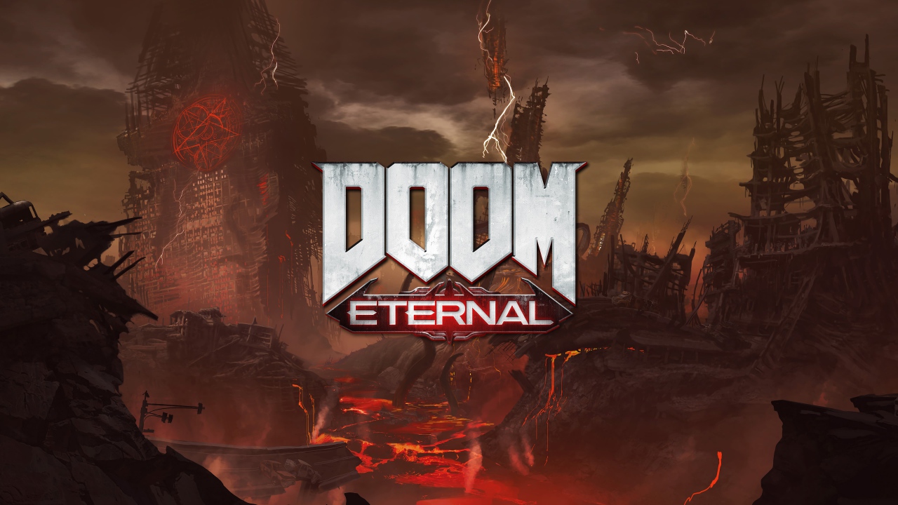 Логотип компьютерной игры Doom Eternal, 2019 года