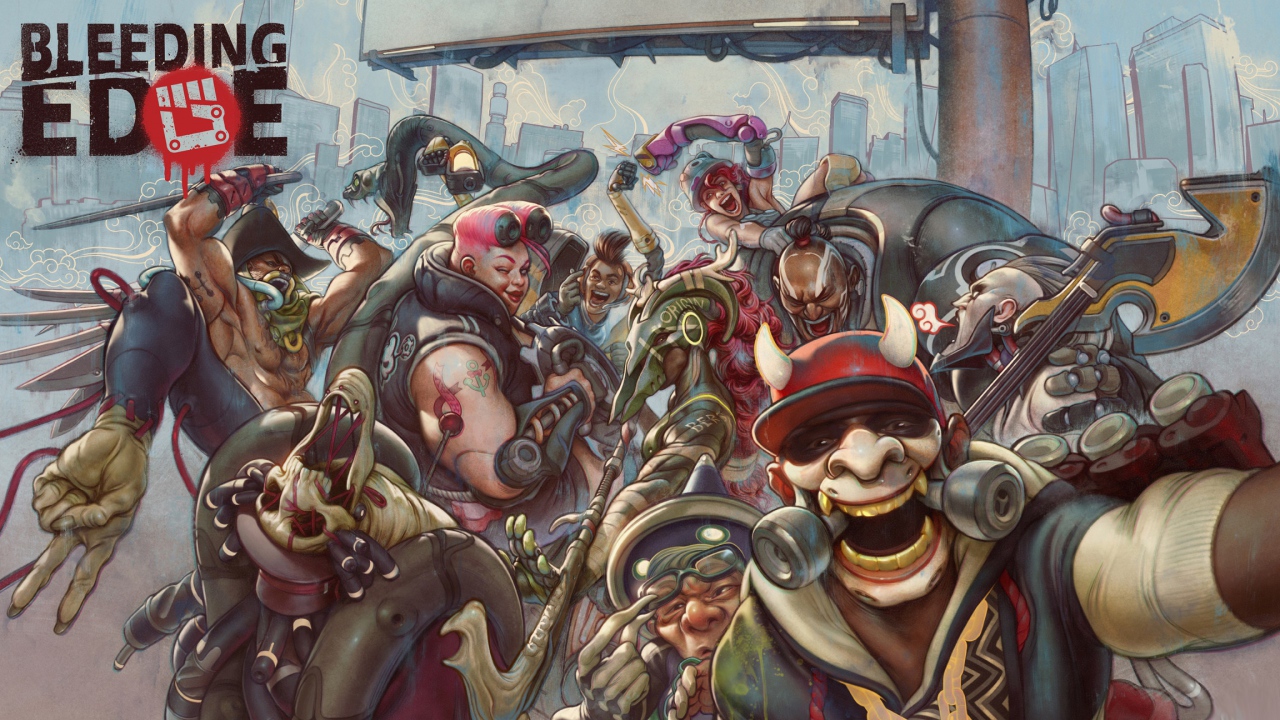 Постер компьютерной игры Bleeding Edge, 2019 года