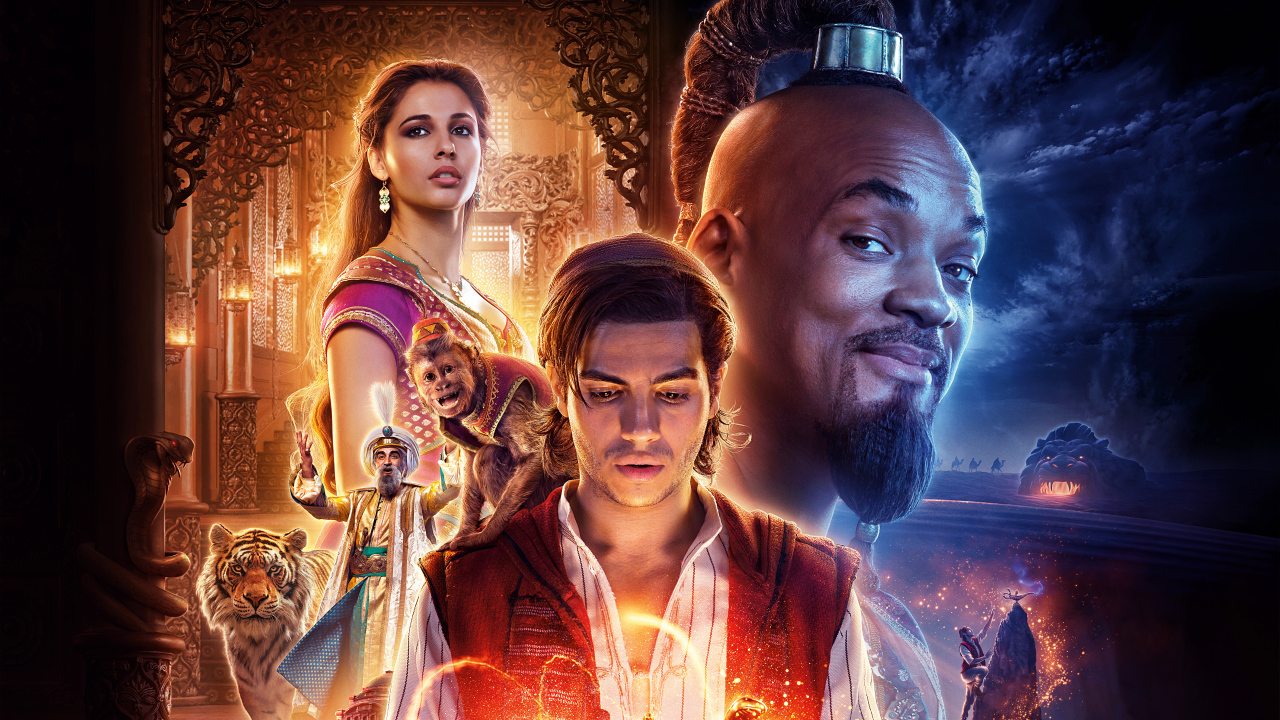 Постер нового фильма фэнтези Аладдин, 2019 