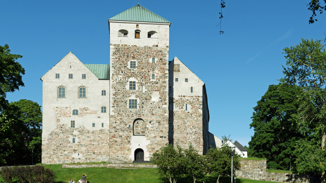 Вид на Абоский замок, город Турку, Финляндия