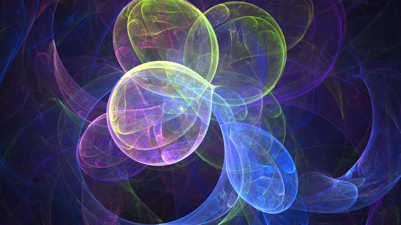 Красивые абстрактные неоновые шары 