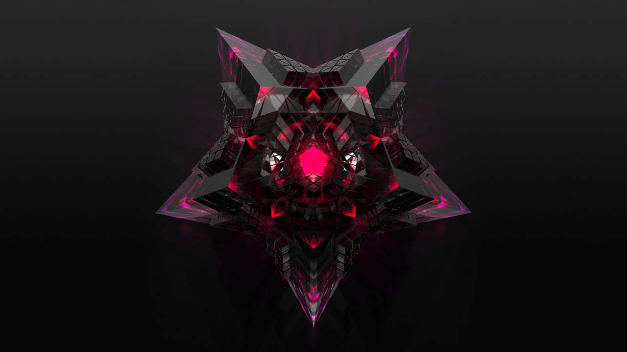 Красивая звезда на сером фоне 3д графика