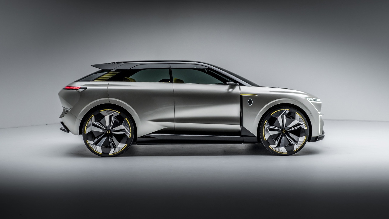 Кроссовер Renault Morphoz 2020 года на сером фоне