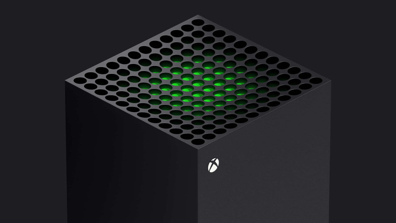 Черный Xbox Series X с зеленой серединой 