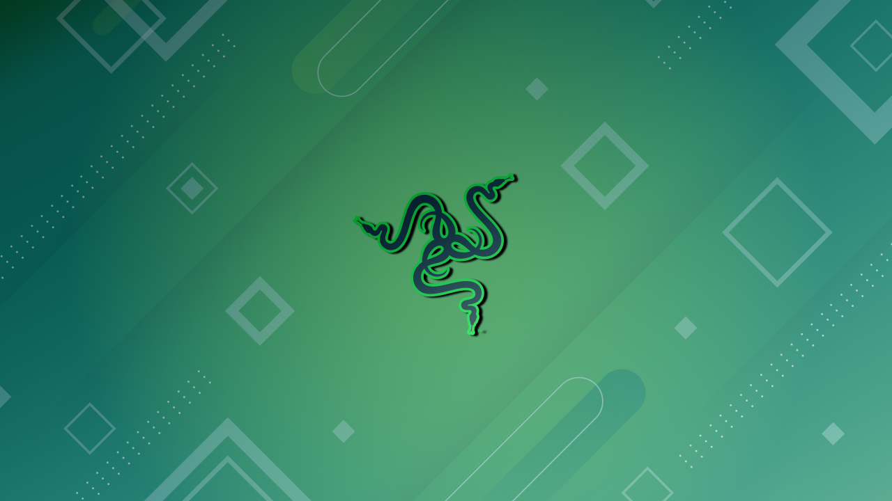Razer logo on green background