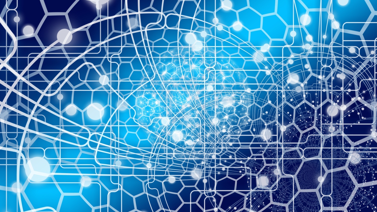 Векторная интернет паутина в неоновом свете