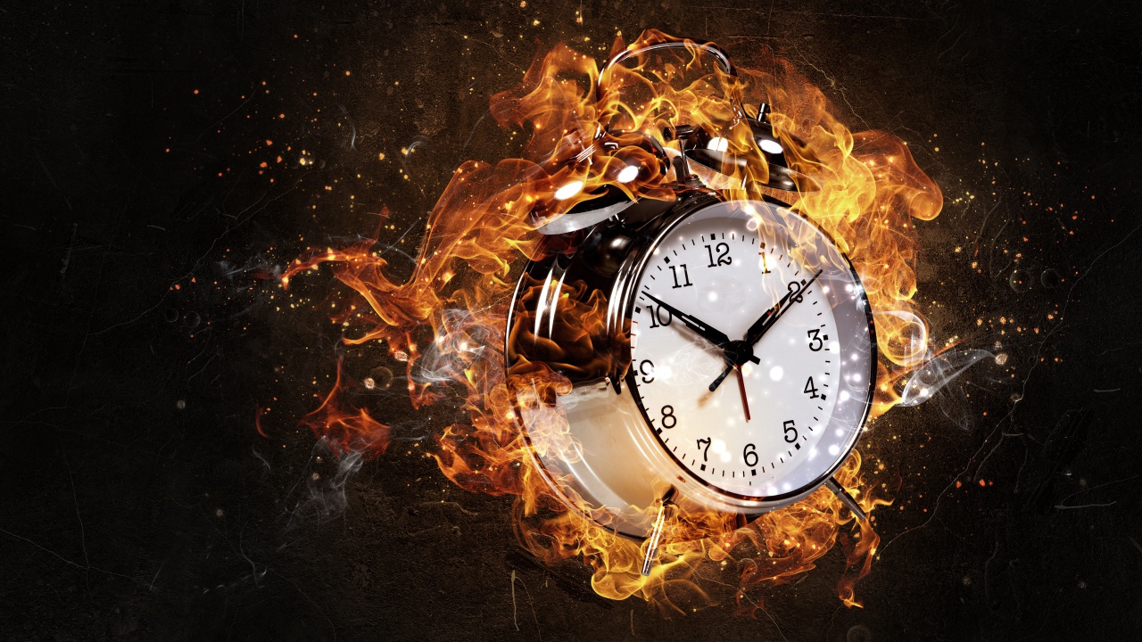 Будильник звенит в огне 
