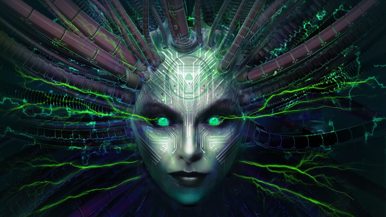 Лицо с проводами компьютерная игра System Shock