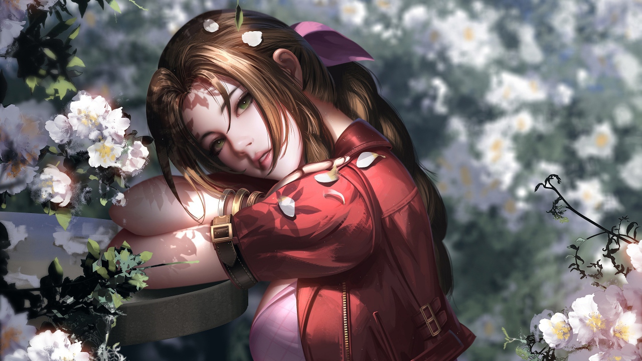 Girl character computer game Final Fantasy VII Remake, 2020