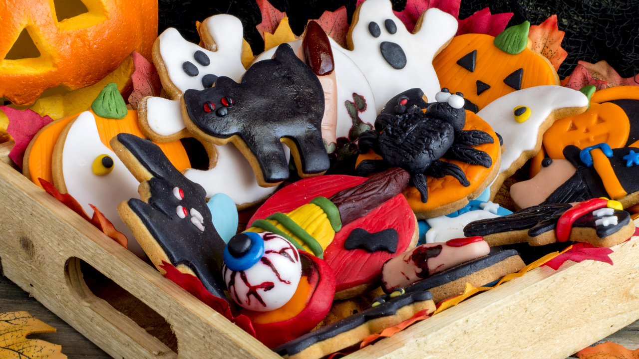 Страшное печенье в ящике на праздник Хэллоуин