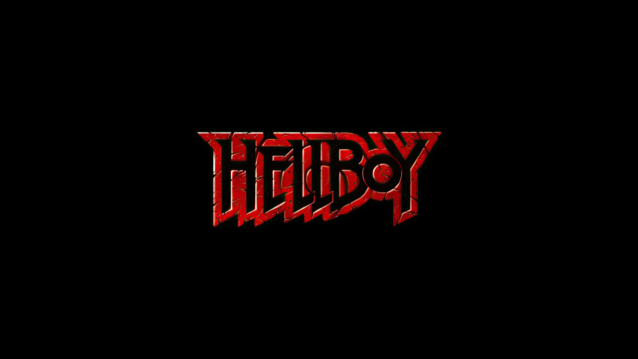 Hellboy movie logo on black background