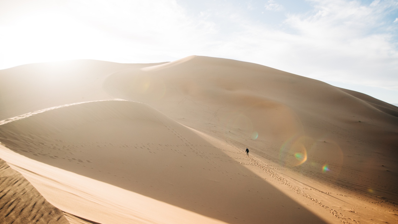 Горячая раскаленная на солнце пустыня 