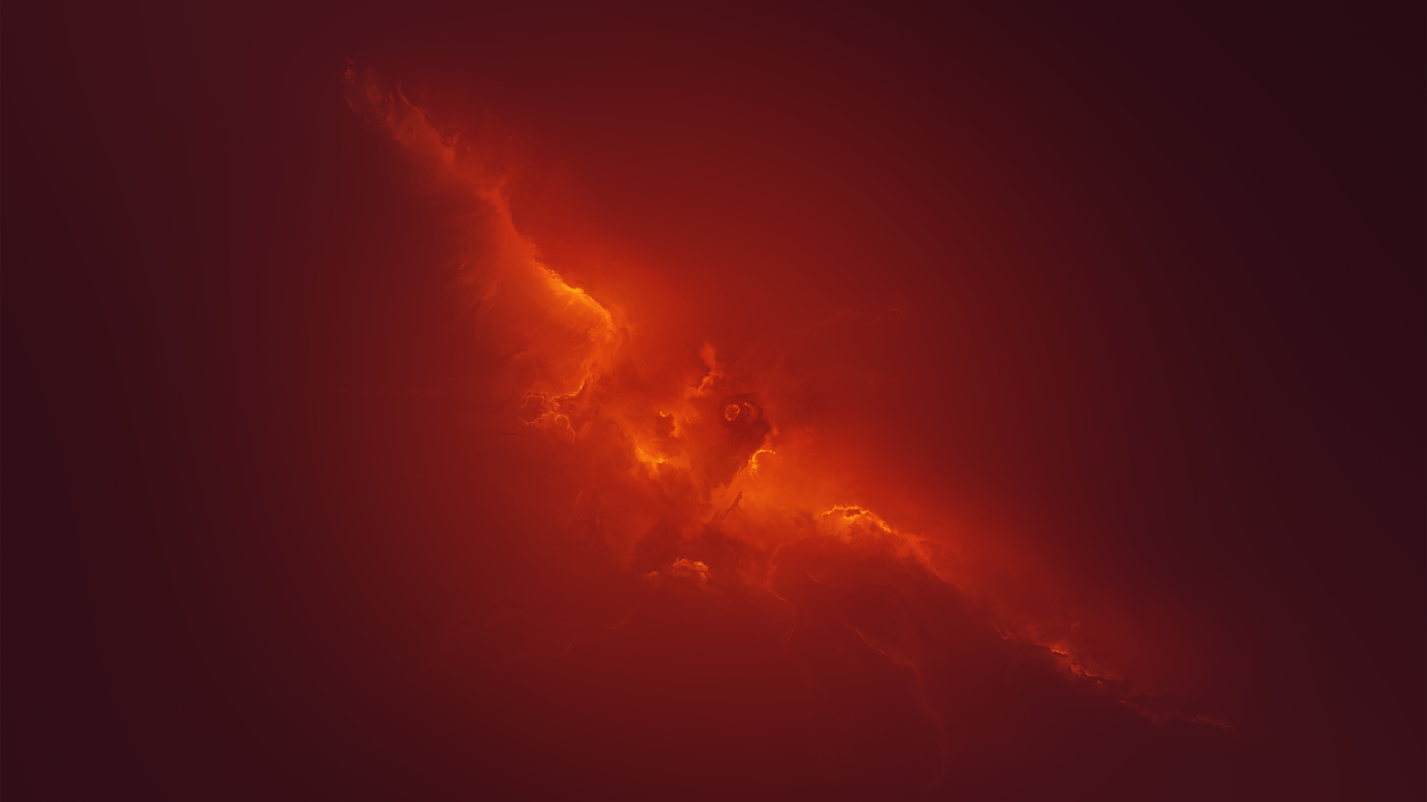 Красная туманность в небе 