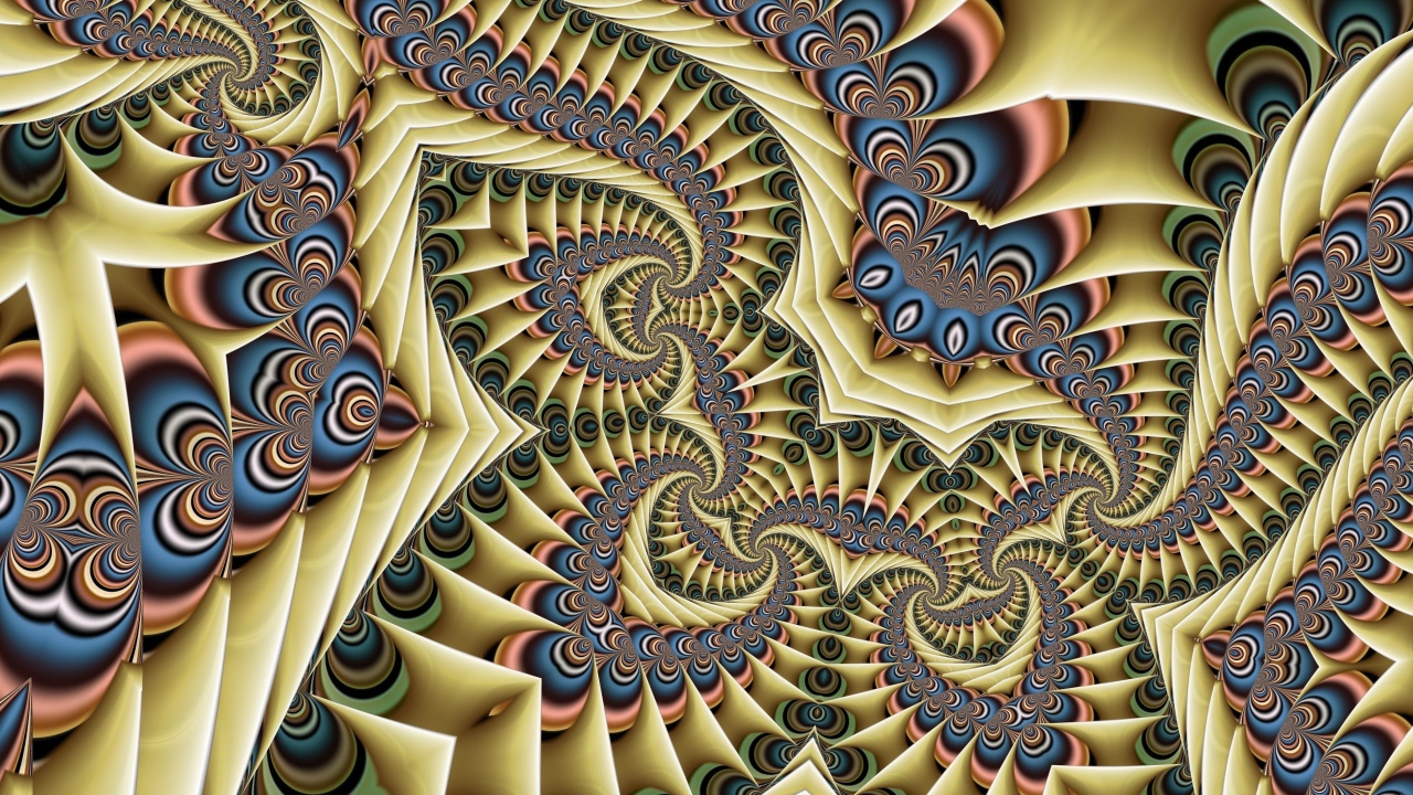 Красивый фрактальный узорный рисунок 