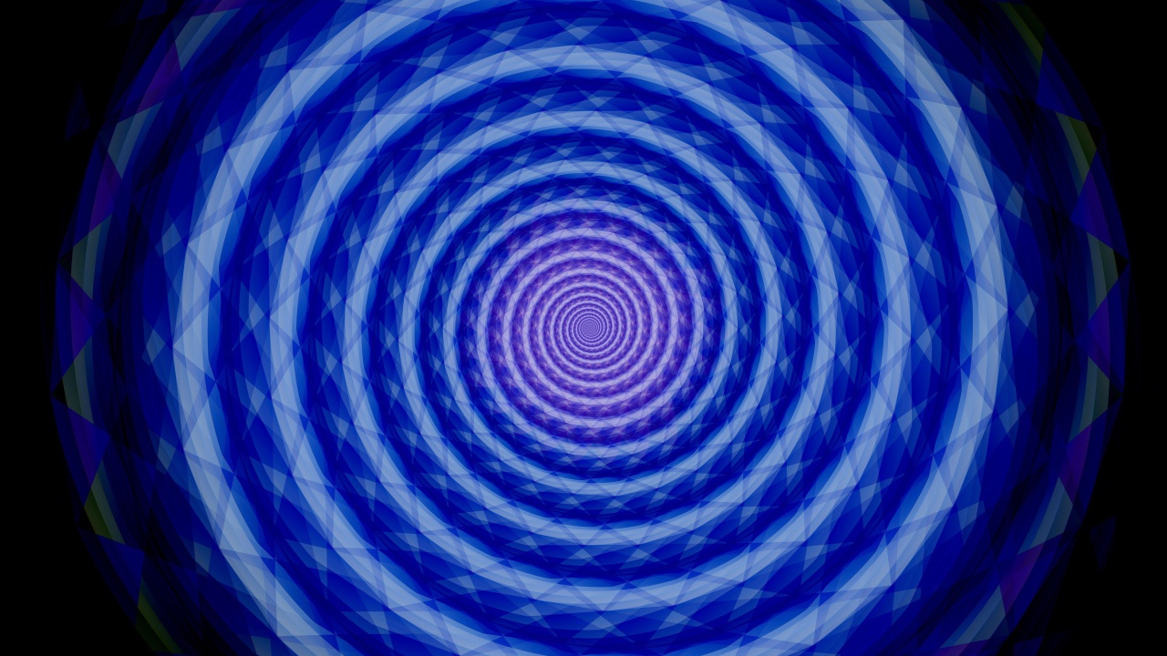 Синяя спираль на черном фоне