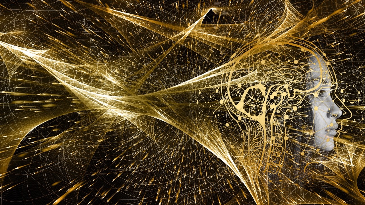 Лицо человека разрушается на волны