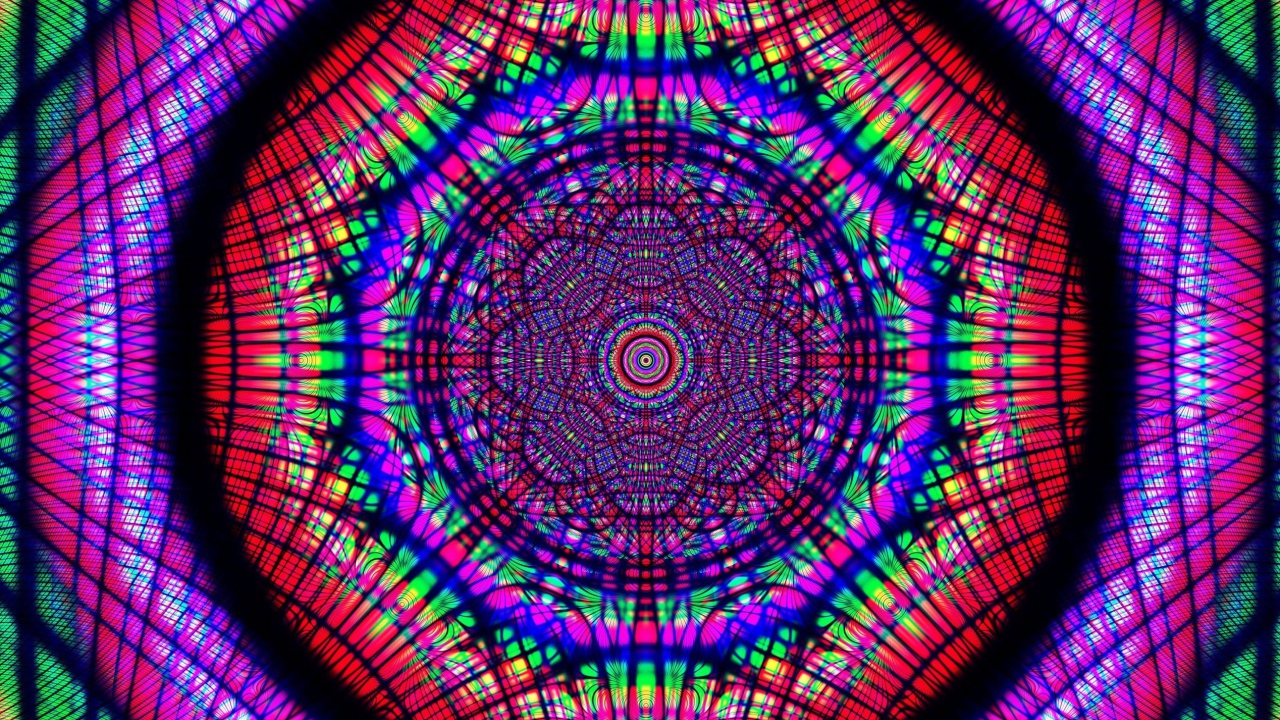 Разноцветный узор калейдоскопа 