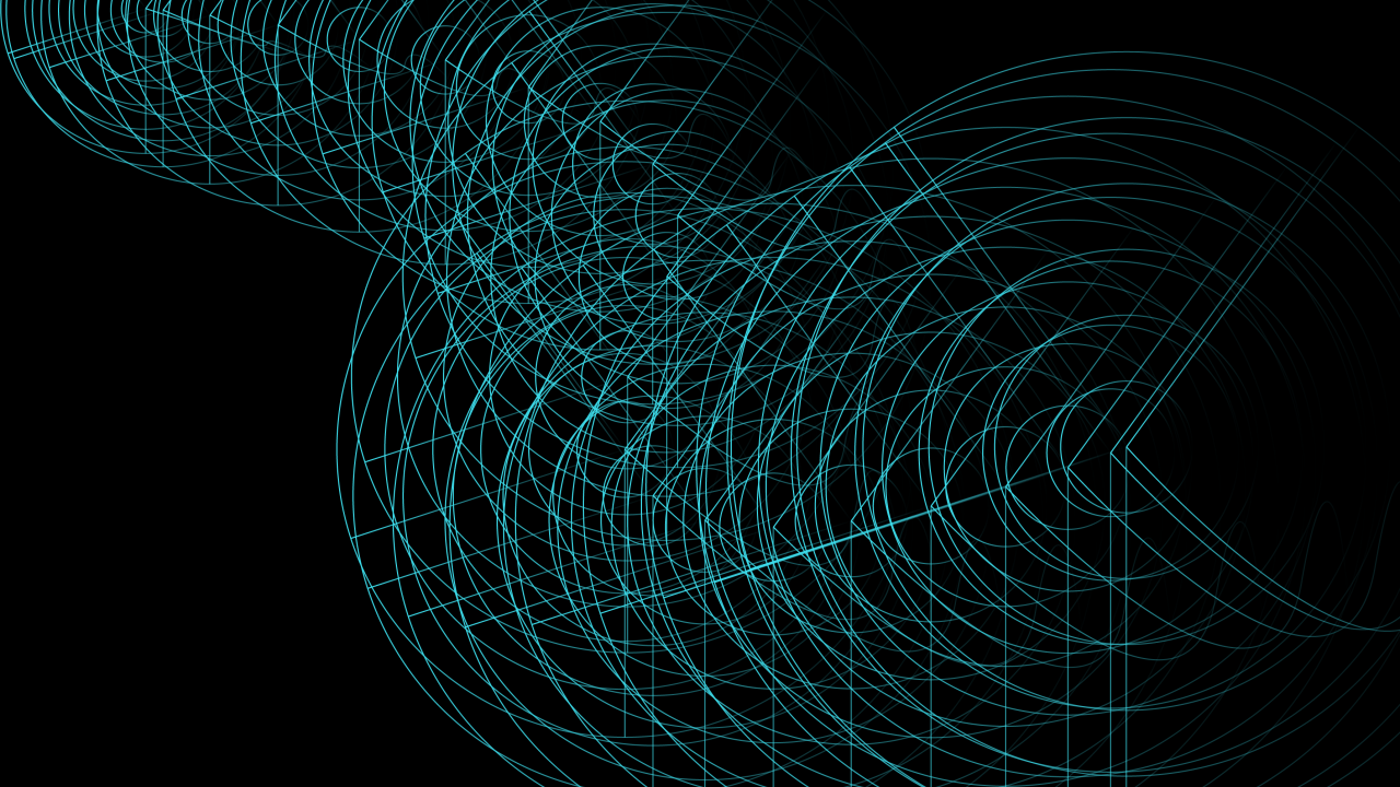 Неоновая голубая сетка на черном фоне 