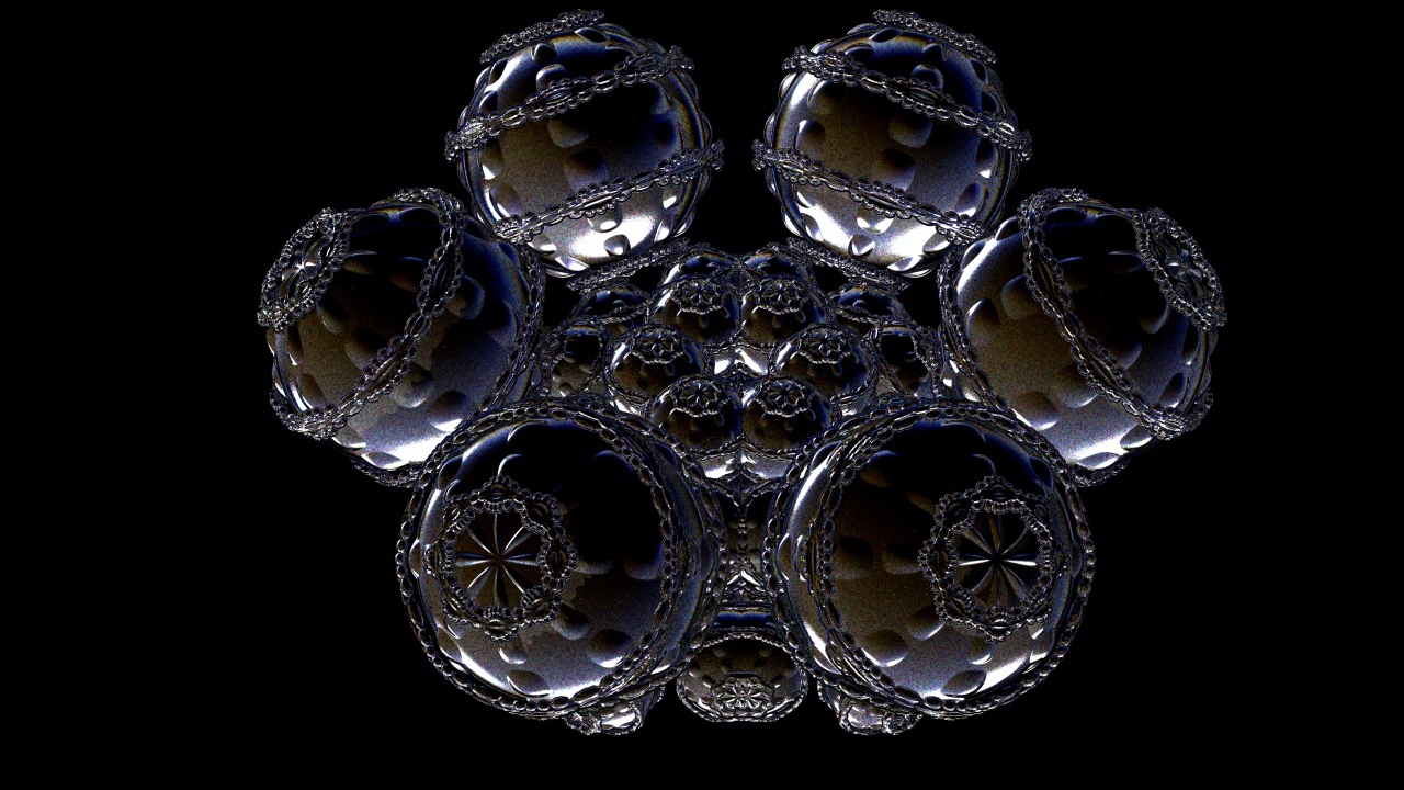 Необычный дизайнерский цветок на черном фоне, фрактал