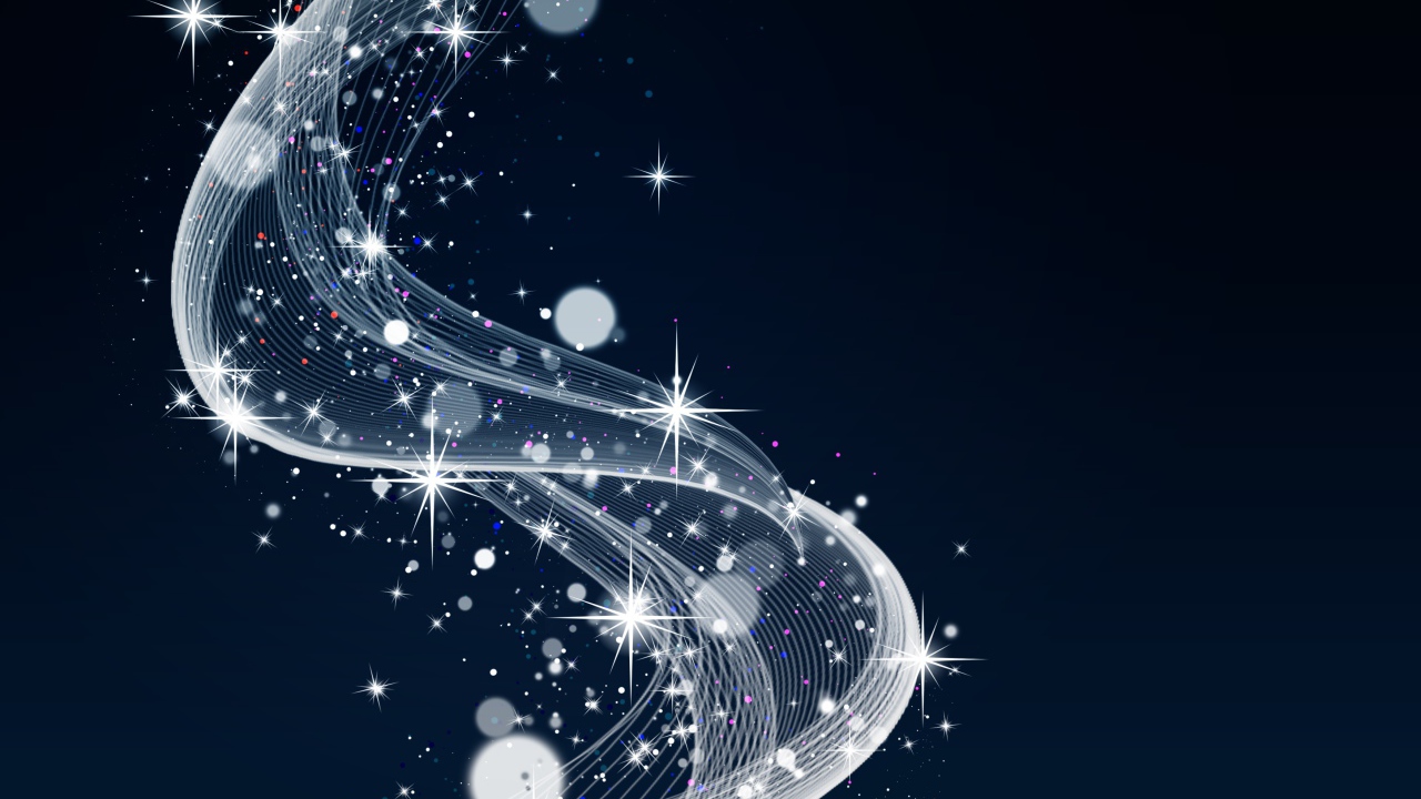 Красивая белая волна со звездами на синем фоне 