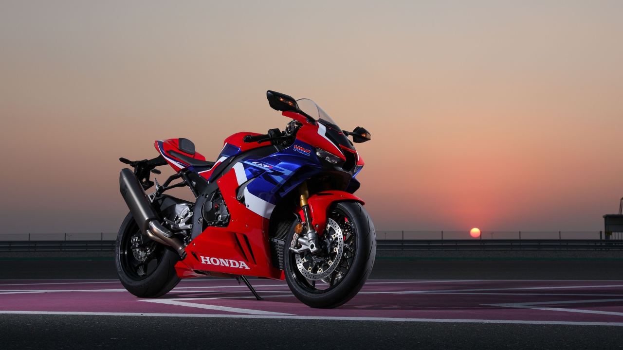 2020 Honda CBR1000RR-R Fireblade motorcycle at sunset