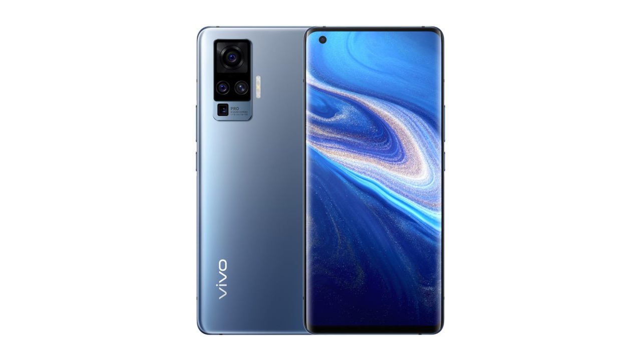 Смартфон Vivo X60 на белом фоне