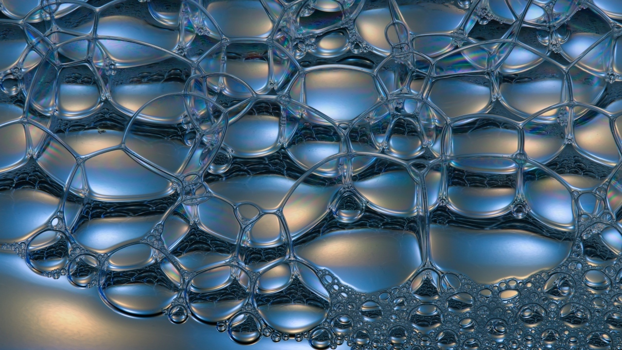 Пузыри воздуха на сером фоне, 3д графика