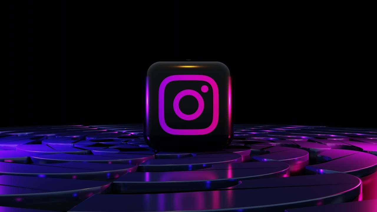 Значок приложения инстаграм, 3д графика