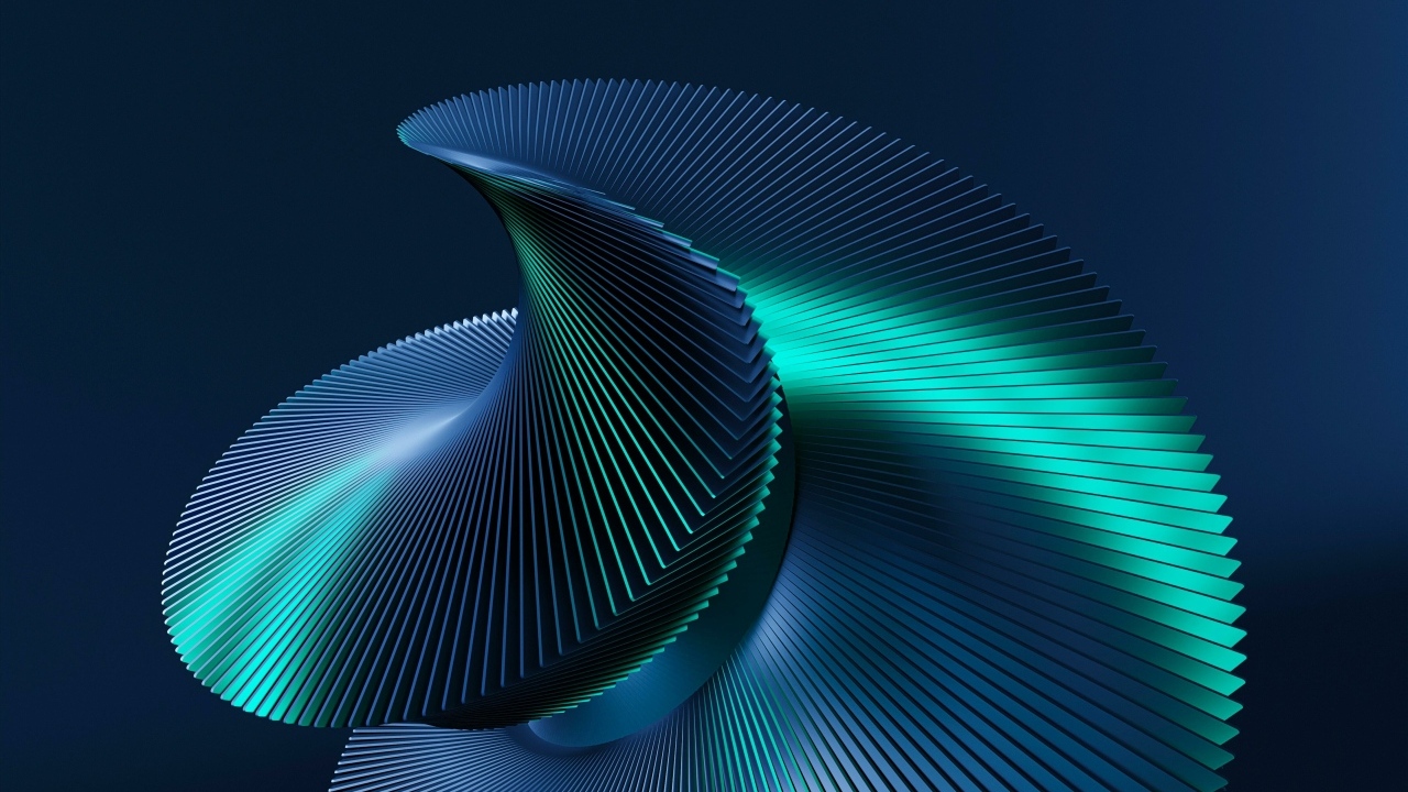 Металлическая спираль на черном фоне 3д графика