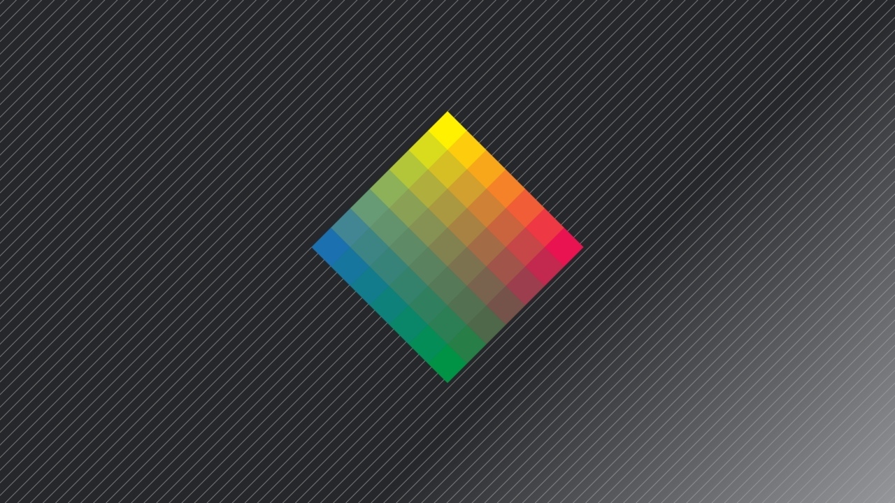 Разноцветный ромб на сером фоне