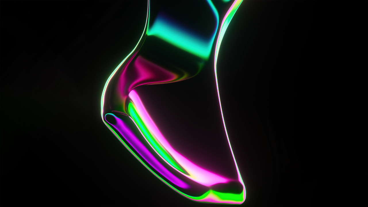 Разноцветный узор на черном фоне