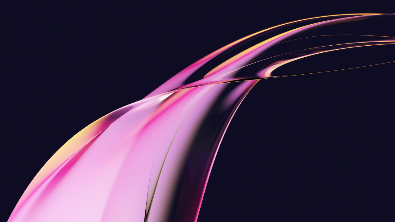 Розовый абстрактный лепесток на черном фоне