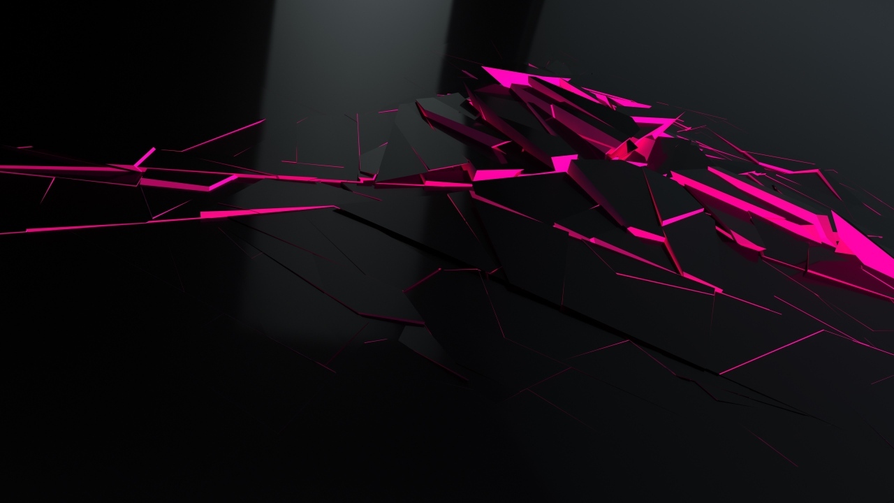 Осколки разбитого черного стекла 3д графика