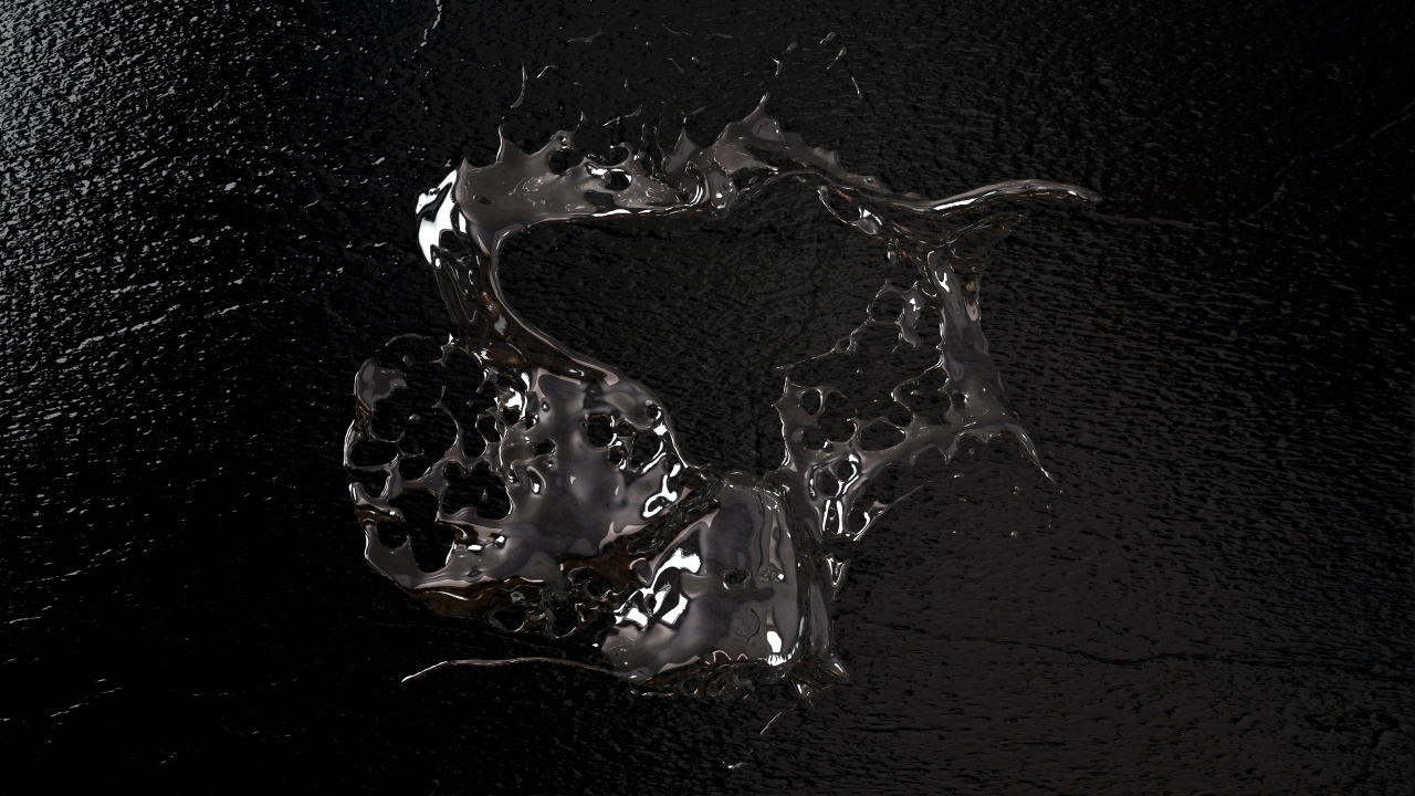 Брызги воды на черном фоне