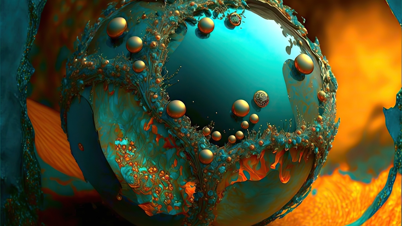 Необычный 3д шар вблизи