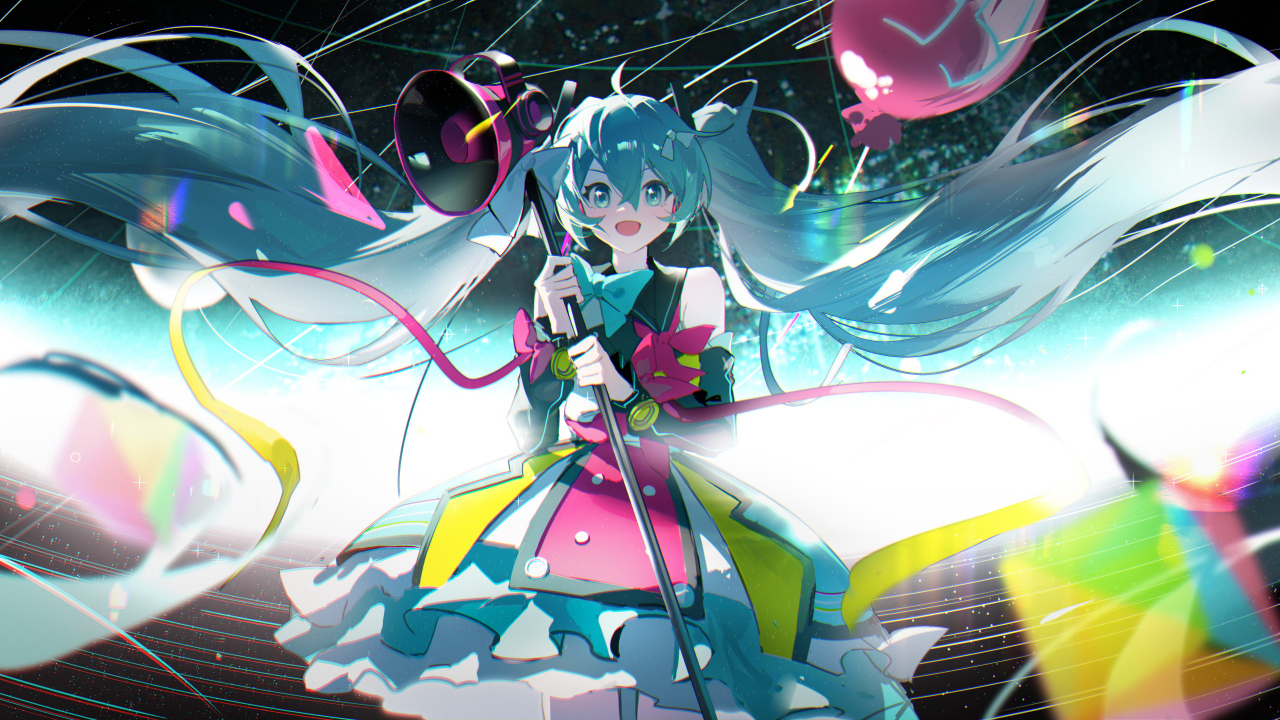 Девушка музыкальный исполнитель аниме Мику Хацунэ