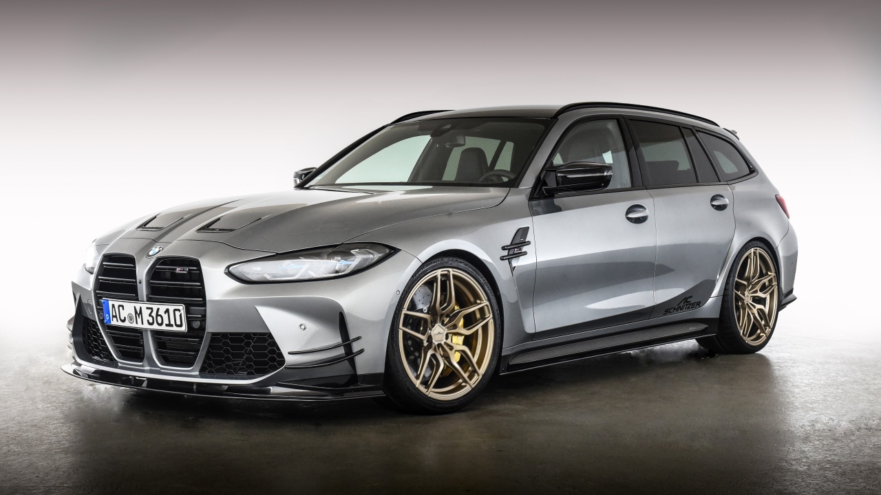 Автомобиль AC Schnitzer ACS3 Sport Touring 2023 года на сером фоне