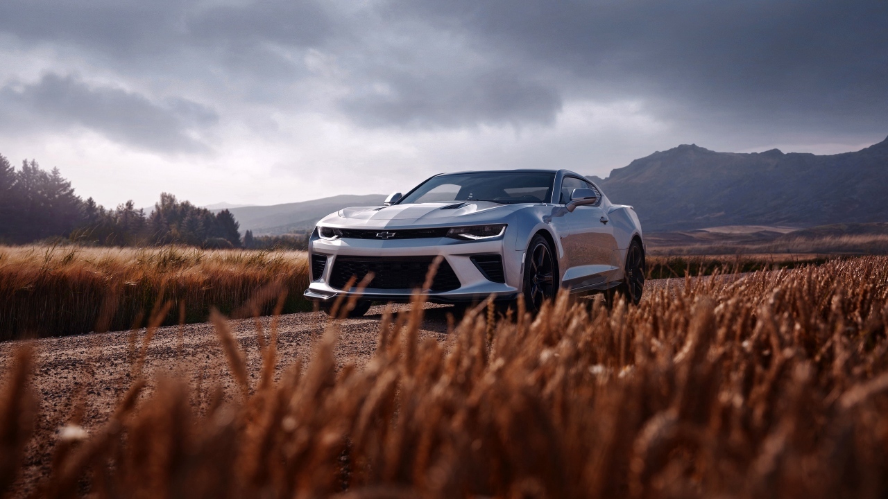 Автомобиль Chevrolet Camaro SS на дороге
