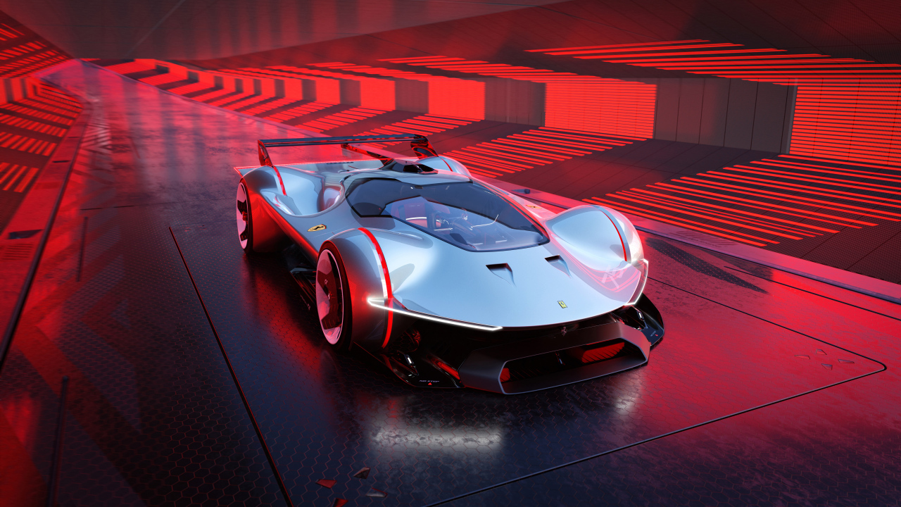 Подготовка к гонкам автомобиля Ferrari Vision Gran Turismo