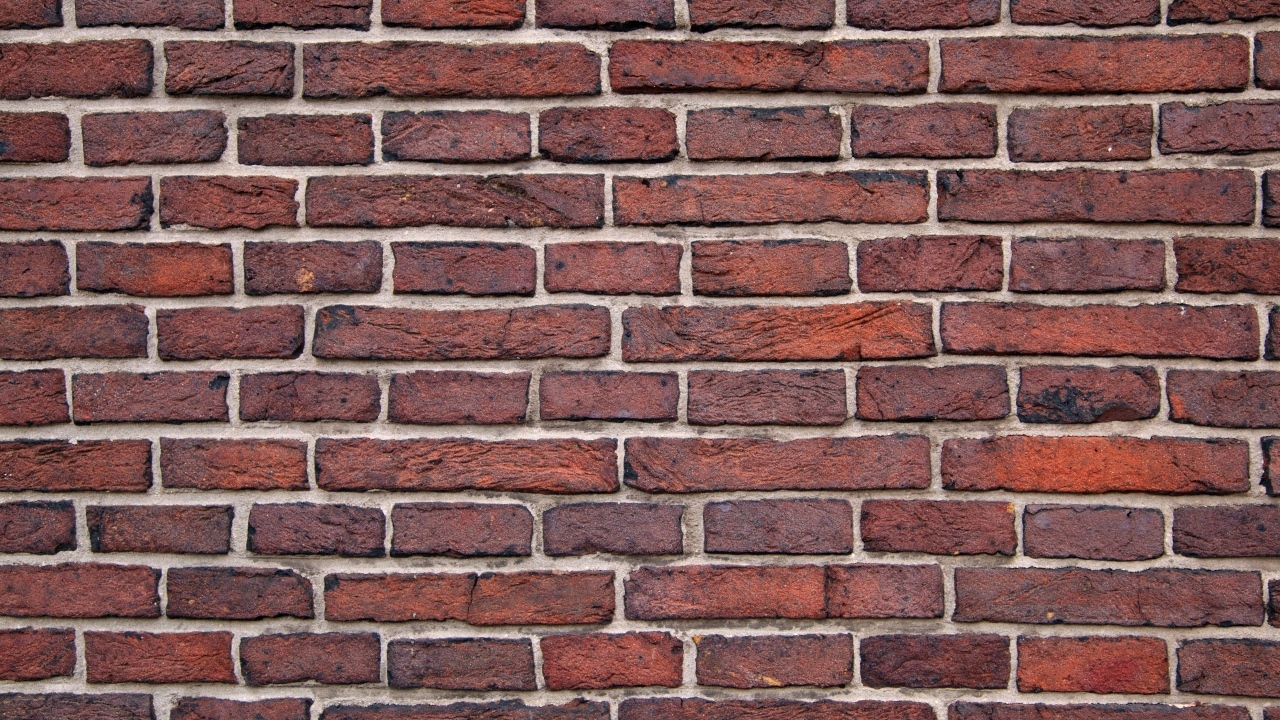 Стена из красного кирпича для фона