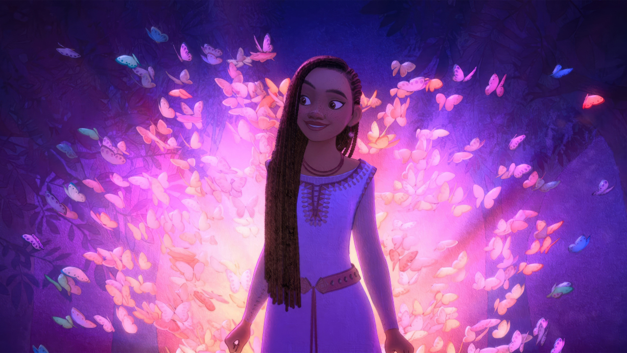 Красивая девушка с бабочками персонаж мультфильма Заветное желание, 2023