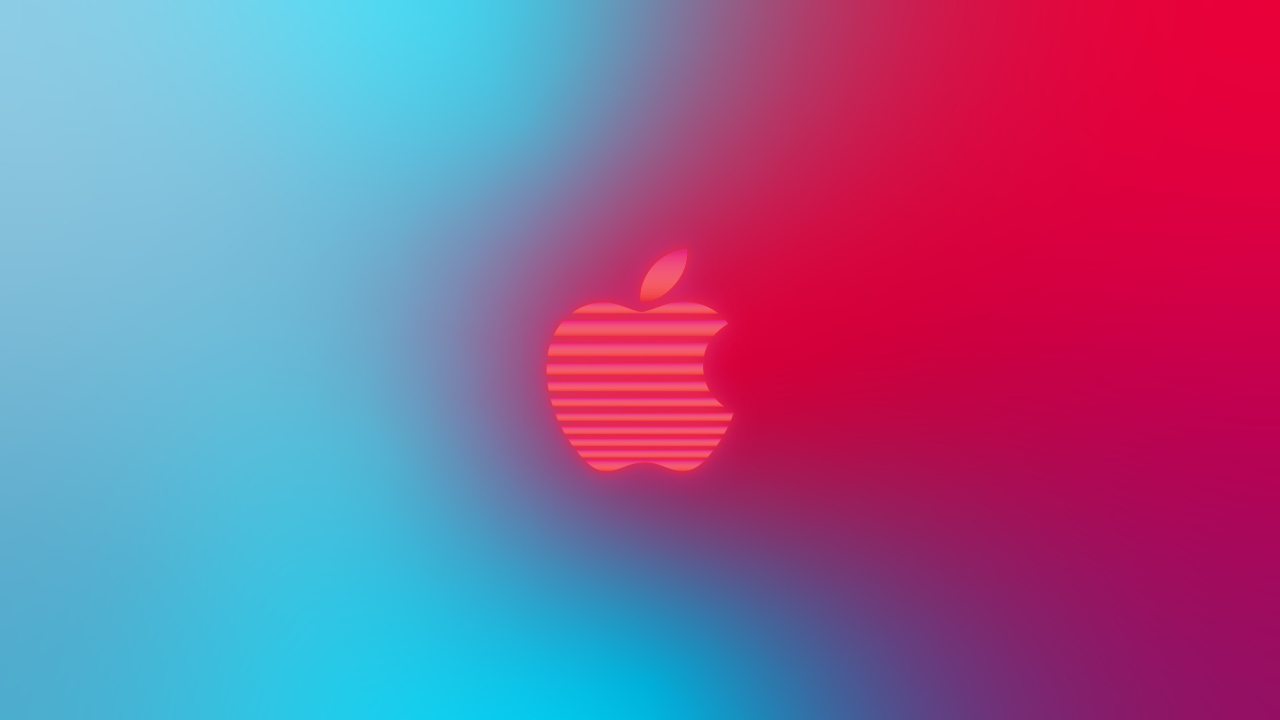 Логотип Apple на градиентном фоне