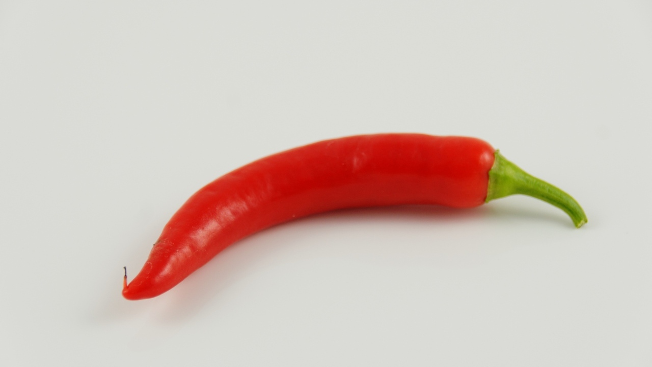 Острый красный перец на сером фоне