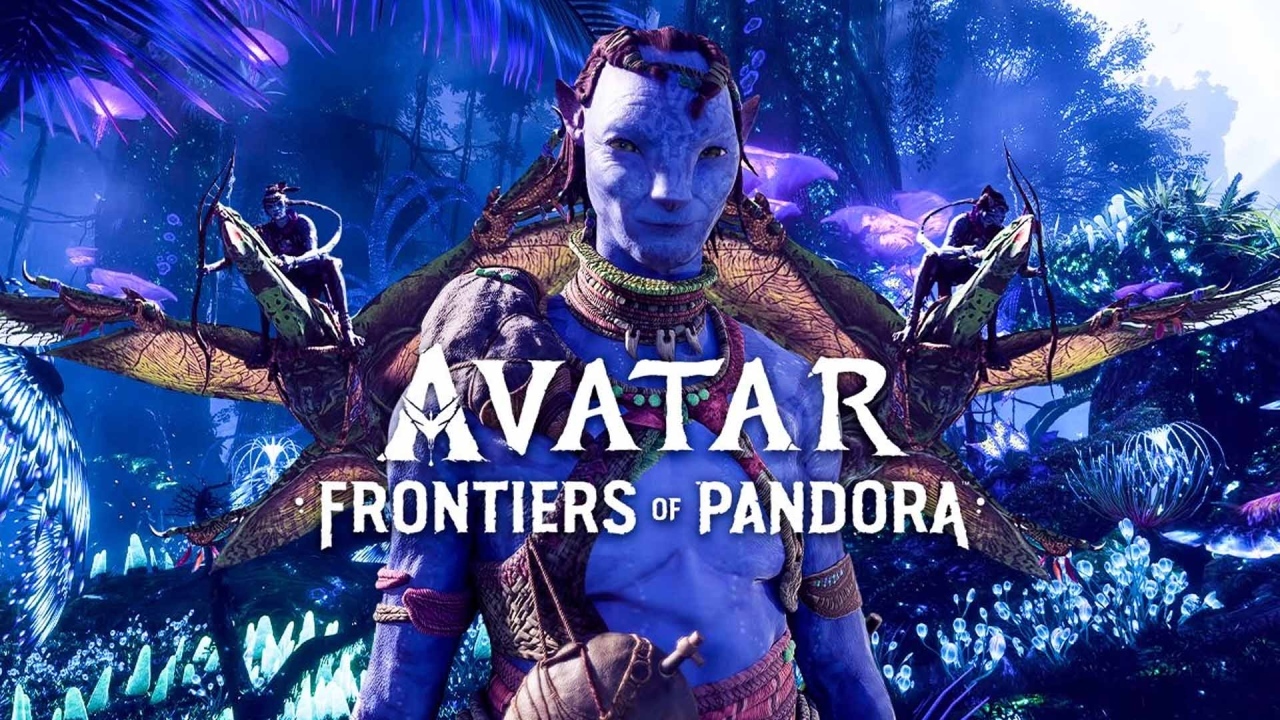 Красочный постер компьютерной игры Avatar: Frontiers of Pandora