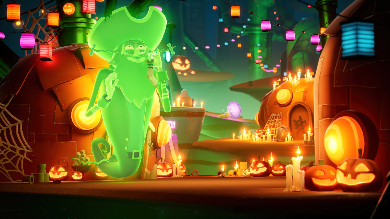 Кадр  компьютерной игры SpongeBob SquarePants: The Cosmic Shake