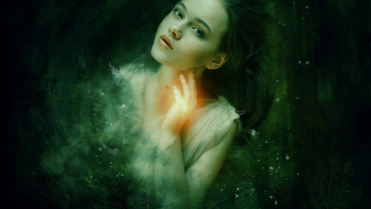 Красивый фон на фото девушки